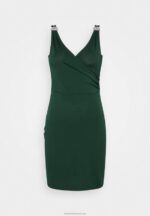 Z62T39 Women Anna Field Jersey Dress Dark Green