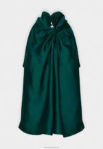 Z62T405 Women Anna Field Top Dark Green - Image 4