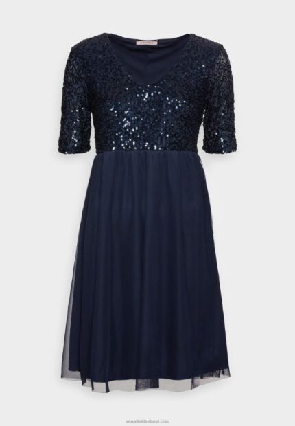 Z62T40 Women Anna Field Cocktail Dress Party Dress Dark Blue