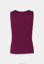 Z62T410 Women Anna Field Top Dark Red - Image 2