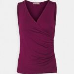 Z62T410 Women Anna Field Top Dark Red