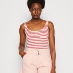 Z62T418 Women Anna Field Top White/Red