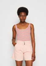 Z62T418 Women Anna Field Top White/Red