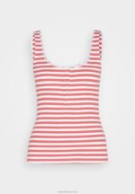 Z62T418 Women Anna Field Top White/Red - Image 5