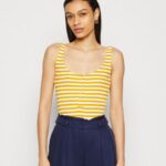 Z62T419 Women Anna Field Top White/Yellow