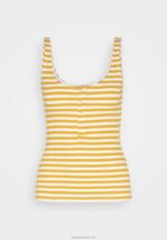 Z62T419 Women Anna Field Top White/Yellow - Image 5