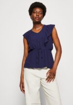 Z62T421 Women Anna Field Top Dark Blue - Image 4