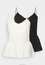 Z62T427 Women Anna Field 2 Pack Top Black/White - Image 7