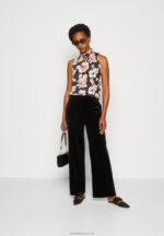 Z62T428 Women Anna Field Top Black/Pink - Image 2