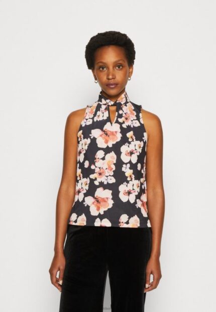 Z62T428 Women Anna Field Top Black/Pink