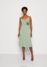 Z62T42 Women Anna Field Jersey Dress Green - Image 2
