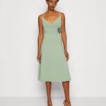 Z62T42 Women Anna Field Jersey Dress Green