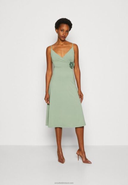 Z62T42 Women Anna Field Jersey Dress Green