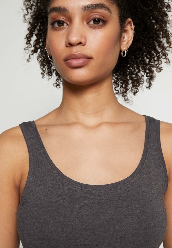 Z62T434 Women Anna Field Basic Tank 3Er Pack Top Black White Mottl - Image 5