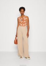 Z62T435 Women Anna Field Top Brown/White - Image 2