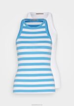Z62T449 Women Anna Field 2 Pack Top Blue/White/White - Image 6