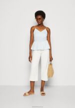 Z62T450 Women Anna Field Top Light Blue/White - Image 2