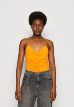 Z62T454 Women Anna Field Top Black/Orange - Image 2