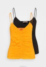 Z62T454 Women Anna Field Top Black/Orange - Image 6