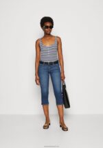 Z62T467 Women Anna Field Top White/Blue - Image 2