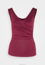 Z62T472 Women Anna Field Top Dark Red - Image 5