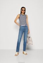 Z62T476 Women Anna Field Top Dark Blue/White - Image 2