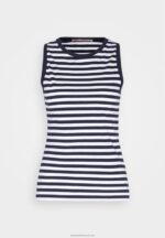Z62T476 Women Anna Field Top Dark Blue/White - Image 5
