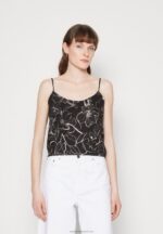 Z62T477 Women Anna Field Top Black/White