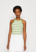 Z62T479 Women Anna Field 2 Pack Top Off-White/Green - Image 2