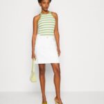 Z62T479 Women Anna Field 2 Pack Top Off-White/Green