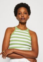 Z62T479 Women Anna Field 2 Pack Top Off-White/Green - Image 5