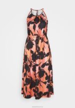 Z62T47 Women Anna Field Jersey Dress Black/Orange - Image 5