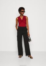 Z62T480 Women Anna Field Top Dark Red - Image 2