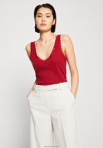 Z62T497 Women Anna Field Top Dark Red - Image 4