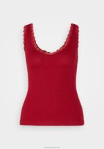 Z62T497 Women Anna Field Top Dark Red - Image 5