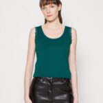 Z62T499 Women Anna Field Top Dark Green