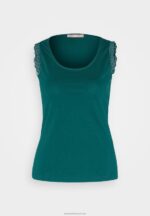 Z62T499 Women Anna Field Top Dark Green - Image 5