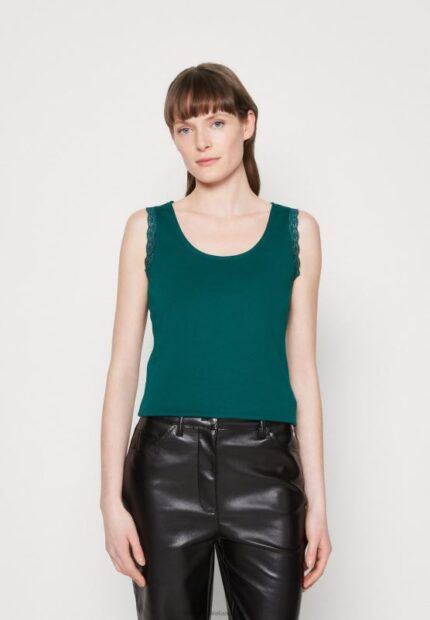 Z62T499 Women Anna Field Top Dark Green