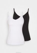 Z62T507 Women Anna Field 2 Pack Top White/Black - Image 5