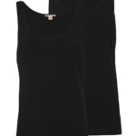 Z62T508 Women Anna Field 2 Pack Top Black