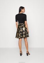 Z62T50 Women Anna Field Cocktail Dress Party Dress Black/Gold - Image 3