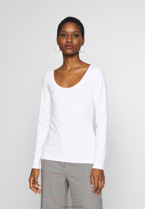 Z62T513 Women Anna Field 2 Pack Long Sleeved Top Black/White - Image 4