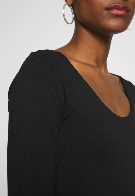 Z62T513 Women Anna Field 2 Pack Long Sleeved Top Black/White - Image 6