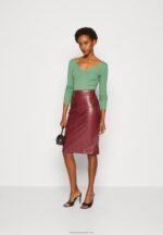 Z62T514 Women Anna Field Long Sleeved Top Green - Image 2