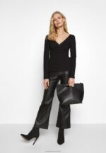 Z62T516 Women Anna Field Long Sleeved Top Black - Image 2