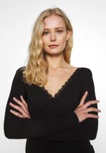 Z62T516 Women Anna Field Long Sleeved Top Black - Image 5