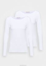 Z62T518 Women Anna Field 2 Pack Long Sleeved Top White