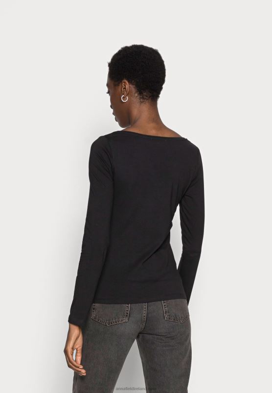 Z62T524 Women Anna Field 2 Pack Long Sleeved Top Black/Black - Image 3