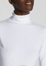 Z62T527 Women Anna Field Long Sleeved Top White - Image 5