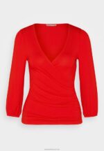 Z62T529 Women Anna Field Long Sleeved Top Red - Image 5